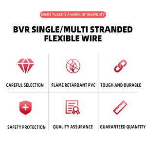 Bvr/bv สายไฟฟ้าพีวีซีหลายขนาดลวดทองแดงสำหรับใช้ในโรงงานพารามิเตอร์ต่างๆที่มีอยู่ - Product Image 5