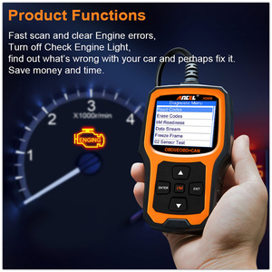 Lettore di codice automobilistico professionale ANCEL AD410 strumenti diagnostici per Auto OBD2 Free Fraze Evap System Test aggiornamento gratuito Scanner automatico