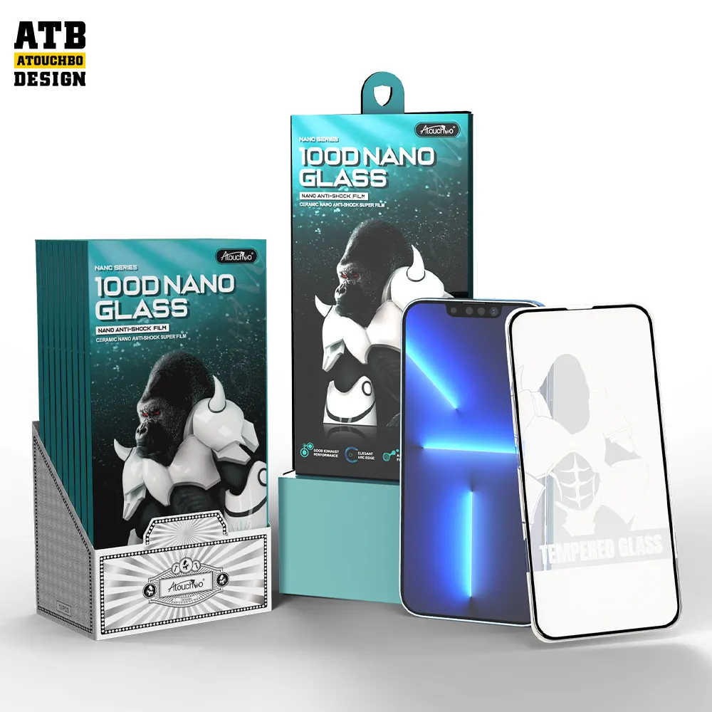 Atouchbo Чувствительная Сенсорная нано Hd взрывобезопасная прозрачная Защита экрана для Iphone 14 Pro Max для Iphone 13 12 11 100D стекло