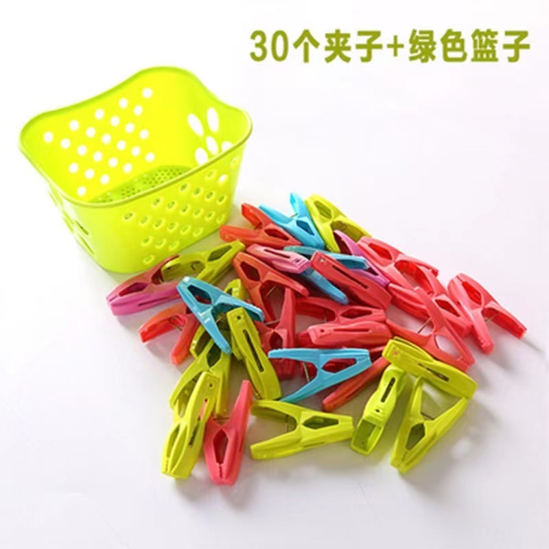 30 clips+panier vert