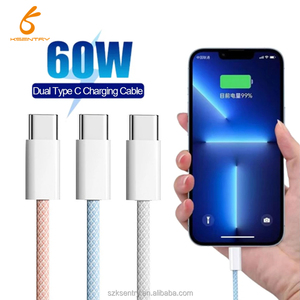 新设计60w快速充电尼龙编织Usb C至Usb C电缆1m 2m 3m C型充电器电缆 - Product Image 4