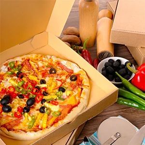 Detroit Style Pizza <strong>Box</strong> Kraft Triangle Shipping <strong>Box</strong> Reusable Pizza Carton <strong>Box</strong> Design - Product Image 5