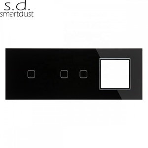 Smartdust-Interruptor táctil de pared para el Hogar Inteligente, enchufe con función DIY de 2 entradas, 1 entrada, cristal, No Neutral, Tuya, Control remoto - Product Image 5