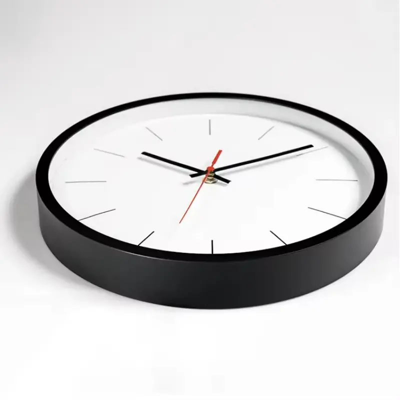Promotional Satisfaction Guarantee 10 /12 Inch Round Custom Cheap Plastic Printed Simple Wall Clock