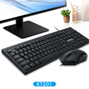 FRIWOL KT201 Combo de ratón y teclado de escritorio de 104 teclas con cable Oficina de negocios Uso en el hogar USB inalámbrico para computadoras Stock