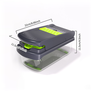 Toptan 14in1 İşlevli plastik meyve patates dilimleme manuel Dicer soğan sebze doğrayıcı kesici - Product Image 3