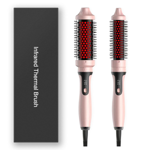 LCD Display Negative Lon Single Infrared Thermal Brush 1.5 Inch Big <strong>Wave</strong> <strong>Rotating</strong> Curling Iron Brush - Product Image 1