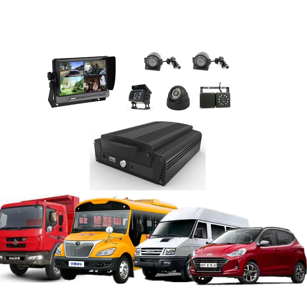 Disco Duro móvil DVR H.264 720P para vehículo, 4 canales, con Sensor G, compatible con WIFI, GPS, 4G, caja negra