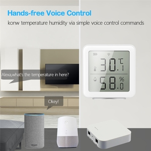 Tuya WiFi ZigBee BLE Termómetro digital Higrómetro Interior Mini Medidor de sensor de temperatura y humedad inteligente con pantalla LCD