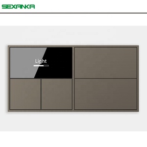 SEXANKA RS485 Fabbrica Sistema di Automazione Casa Intelligente di Spinta In Metallo Button Intelligente Parete Interruttore Digitale Interruttore Regolatore di Temperatura - Product Image 3