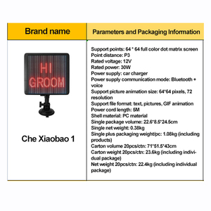 Intelligent App <strong>Programming</strong> Car Rear Window Expression <strong>Led</strong> Light Car Xiaobao Rear Windshield Car Electronic Interactive <strong>Display</strong> - Product Image 6