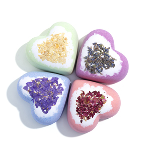 卸売 ヴィーガン 発泡性 ナチュラル バスバブルボール スパ リラックス オーガニック フィジー ハート型 フェロモンオイル配合 バスボムギフトセット - Product Image 5