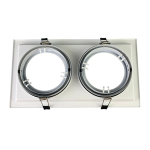 Siyah beyaz AR111 Led çerçeve AR111 gömme aydınlatma armatürleri Spot ışık AR111 ampuller yuvarlak/kare şekli yüzeye monte - Product Image 2