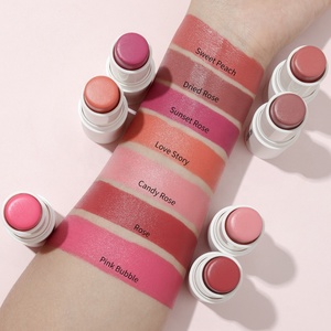 Yüz makyaj kozmetik kontur ve allık üzerinde sopa vurgulayıcı özel dudak ve yanak tonu Rebranding Vegan Maquillaje krem allık - Product Image 2