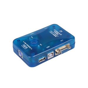 FJ-102UK Fjgear 2端口自动vga kvm开关2进1出，带2 kvm电缆按钮开关即插即用 - Product Image 1