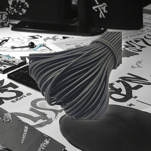 2 mm mạnh mẽ màu đen đàn hồi Bungee dây Xương Cá Phong Cách Jacquard căng Spandex/Nylon vải cho hàng may mặc cuộn màu rắn - Product Image 5