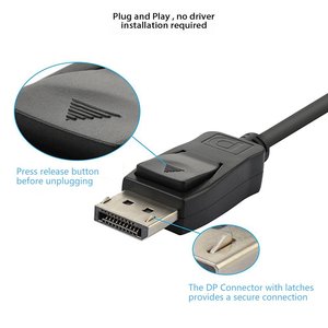 Adaptador DisplayPort a VGA, convertidor de 1080P, puerto de pantalla DP a VGA, conector macho a hembra, Compatible con Compu - Product Image 4