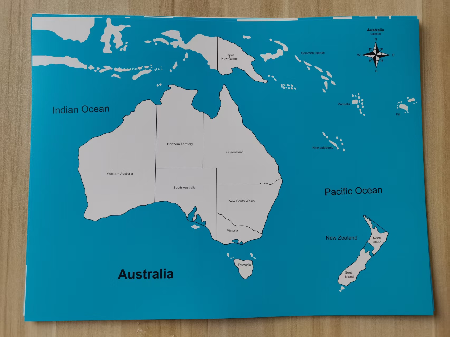 Australia Control Map: Labeled