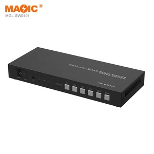 4K 60Hz 4X1 HDMI Divisor de pantalla cuádruple Hdmi Multiviewers Audio Video interruptor de pantalla sin costuras para pantalla de TV - Product Image 1