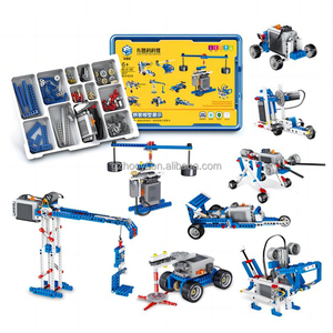 ホールブロックおもちゃ電気ロボットブロックレットゴーロボットビルディングDiyコンストラクターキット12in1プラスチックサイエンスキットモザイクおもちゃ - Product Image 3