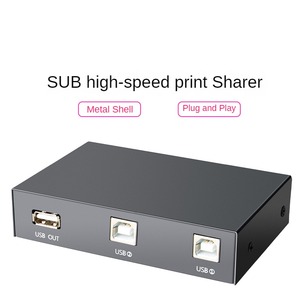 USB2.0プリンター共有2コンピューターホストプリンター2 in 1 out手動スイッチに接続します - Product Image 2