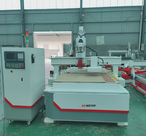 Wetop 3 Axis <strong>CNC</strong> <strong>Nesting</strong> Machine 9KW Auto Tool Change <strong>ATC</strong> <strong>Router</strong> for Wood Cutting Plywood Core Include Motor Pump for Furniture - Product Image 4