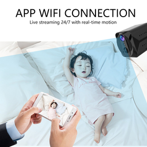 厂家价格Wifi迷你电池摄像机低功耗Pir检测网络摄像机便携式无线室内摄像机