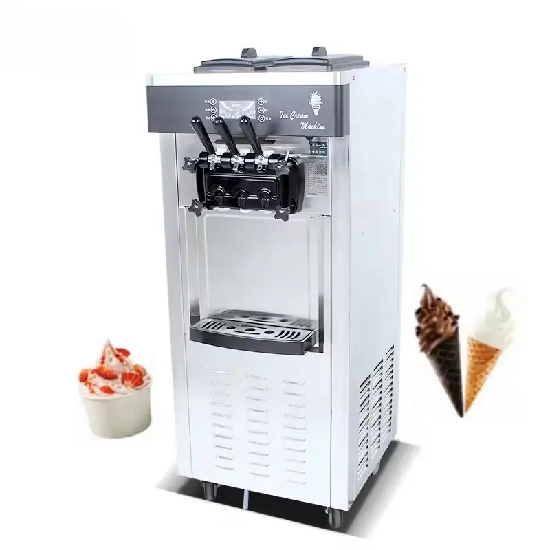 Gran oferta, máquina de helados de 3 sabores, fabricante comercial de helados suaves, máquina de helados de servicio suave