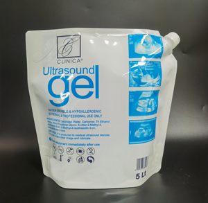 5L Medical <strong>Use</strong> Scan Ultrasonography Ultrasound Gel Packing Stand up Spout <strong>Pouch</strong> with Cut Handle Customized Printing - Product Image 2
