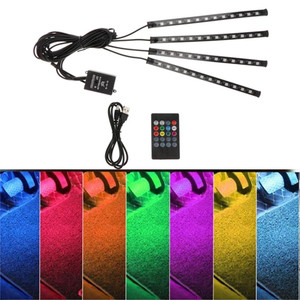 USB Più Modalità di Led RGB Luce di Striscia A Distanza di Controllo Auto Decorative Interni Auto Atmosfera Lampada - Product Image 2