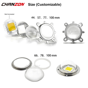 Customizable 44mm 57mm 77mm 100mm <strong>LED</strong> Chip Lens PMMA Glass Optical Reflector Collimator 30 60 90 120 Degree for High Power Cob - Product Image 2