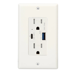 เต้ารับอัจฉริยะ USB 65W แบบใหม่15A ช่องเสียบ TR แบบ USB Type C PD พิมพ์พอร์ต QC ช่องเสียบ USB ที่ชาร์จเร็วอยู่ในรายการ - Product Image 1