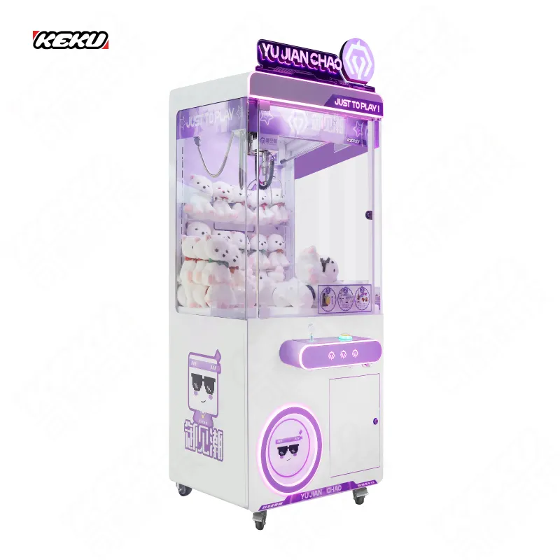 Equipo de área de juego interior Gif Toy Claw Game Crane Machine Coin Operate Gift Claw Crane Game Machine