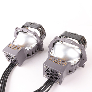 Rectangle <strong>LED</strong> Projector Lens 150W <strong>12V</strong> 3 Light Cup <strong>Reflector</strong> Bifocal Hi Lo Beam <strong>LED</strong> Headlight 3'' Biled Projector Lens for Cars - Product Image 2