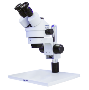 Microscopio estéreo Trinocular digital con zoom continuo y fuente de luz LED, uso óptico de electrones óptimo, a prueba de golpes, a prueba de golpes - Product Image 1