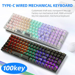 CSX Hot Sales 100 <strong>Keys</strong> Mechanical <strong>Keyboard</strong> Wired RGB <strong>Light</strong> Backlit LED PC <strong>Computer</strong> Gamer Gaming Transparent <strong>Keyboard</strong> - Product Image 5