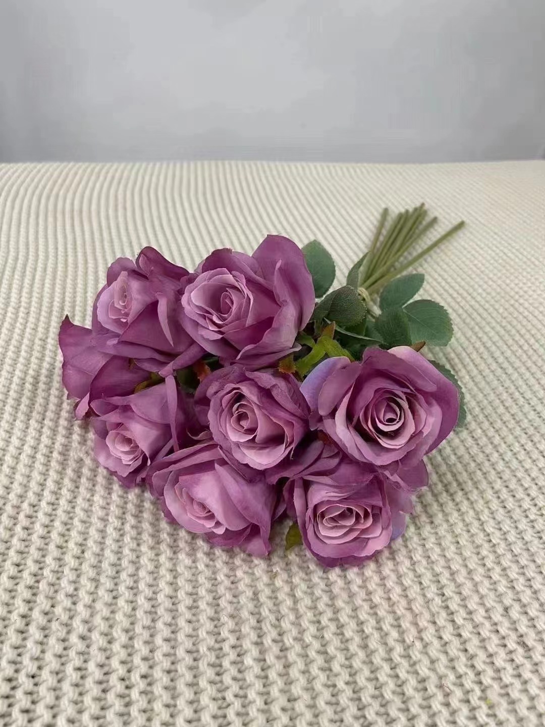 8 cabeza barroca rosa púrpura