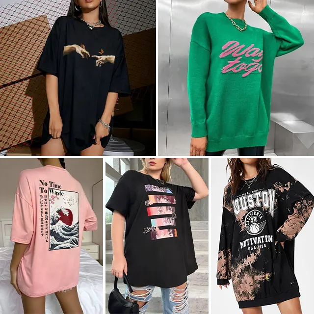 Women's mixed wholesale custom women oversized used clothes female apparel stock