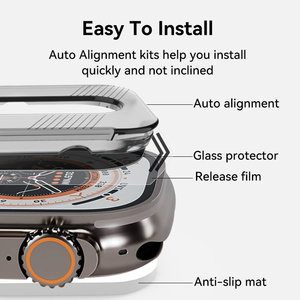 Wholesale 9H HD Privacy Glass Screen Protector for Apple IWatch <strong>Ultra</strong> 49mm Easy Install Applicator Tool <strong>Kit</strong> - Product Image 3