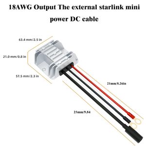 Starlink Mini 12V adaptador 12V/24V a 48V entrada batería modificación Boost convertidor salida 1.5A 72W impermeable DC Puerto hembra - Product Image 5