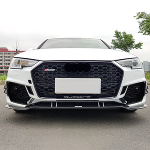 アウディA4L 09-24モデルRS4フロントバンパーA4LB9リアバンパーフルボディキットプラスチックRSスタイルフロントバンパーリップクリップ付き新品
