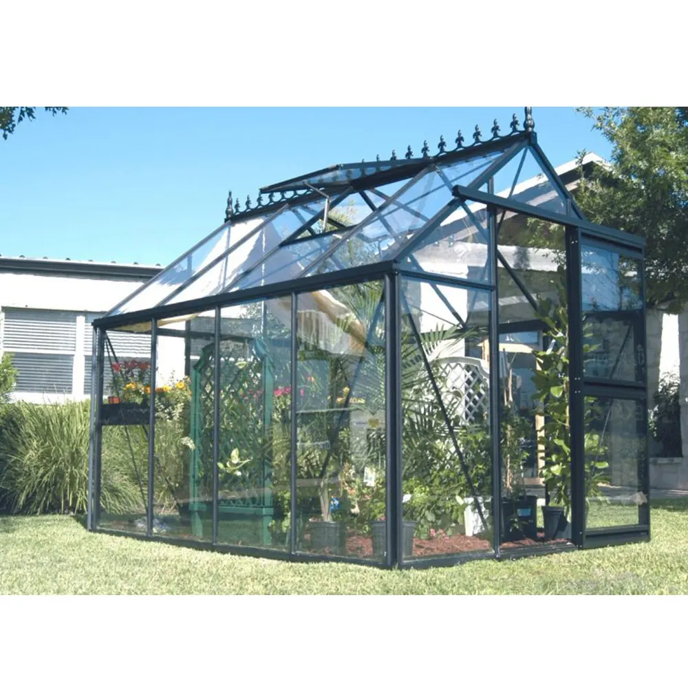 Triángulo comercial residencial Modular Prefab Casa Sun Room Casa de cristal Invernadero prefabricado al aire libre
