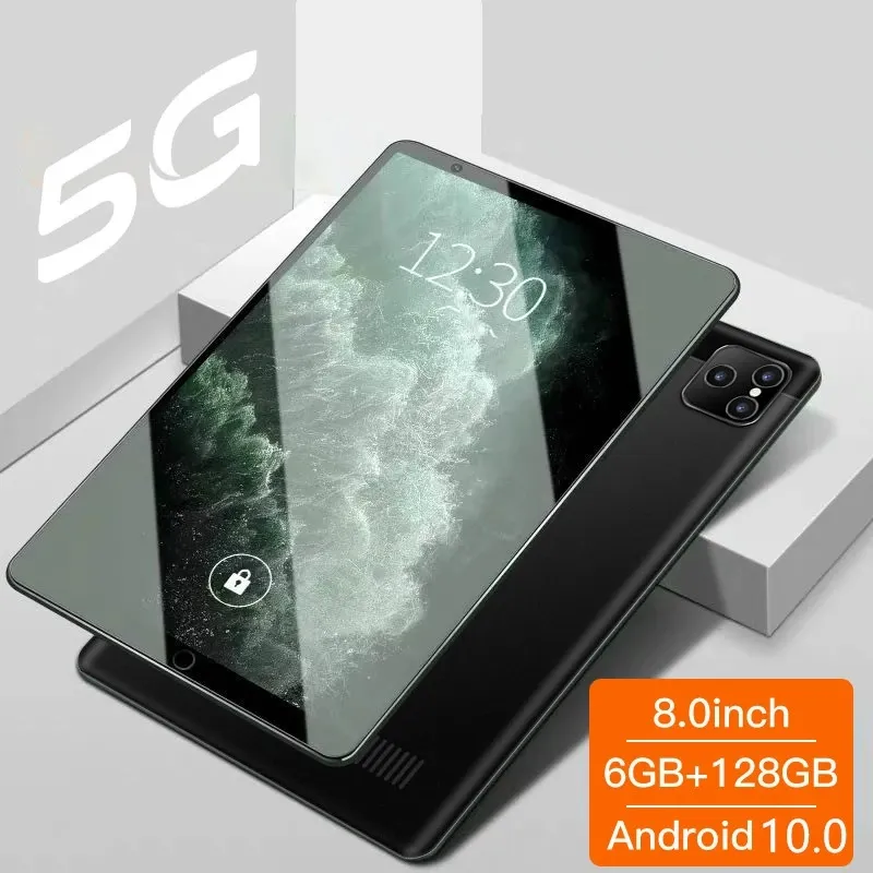 P80 Pad Pro Tablet 8 pulgadas 6GB de RAM 128GB ROM Tablet MTK 6797 10 Core 5300mAh Android 10 tabletas de doble 5G WIFI GPS Tablet PC