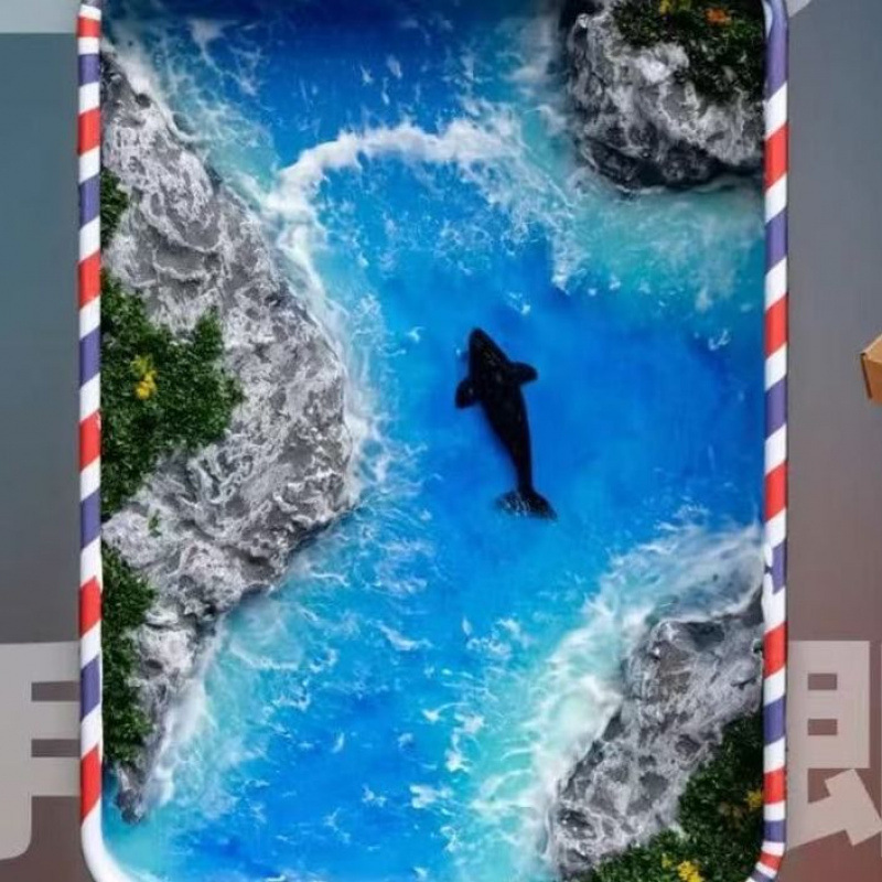 Vagues bleues, y compris les baleines