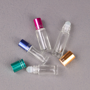 Rollo cosmético vacío de vidrio transparente ámbar esmerilado de 5ml 6ml en botella de aceite de Perfume desodorante antitranspirante - Product Image 3