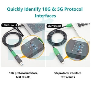 Tester di velocità USB USB-A tipo C strumento di controllo dei dati per USB2.0 USB3.0 USB3.1 5G 10G di tensione per ispezione QC Hub di laboratorio - Product Image 3