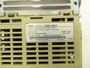 Plc 3G3MVAB015 Sysdrive 15kW 200240v 205A入力0240V 8A出力PLCプログラミングコントローラ - Product Image 2