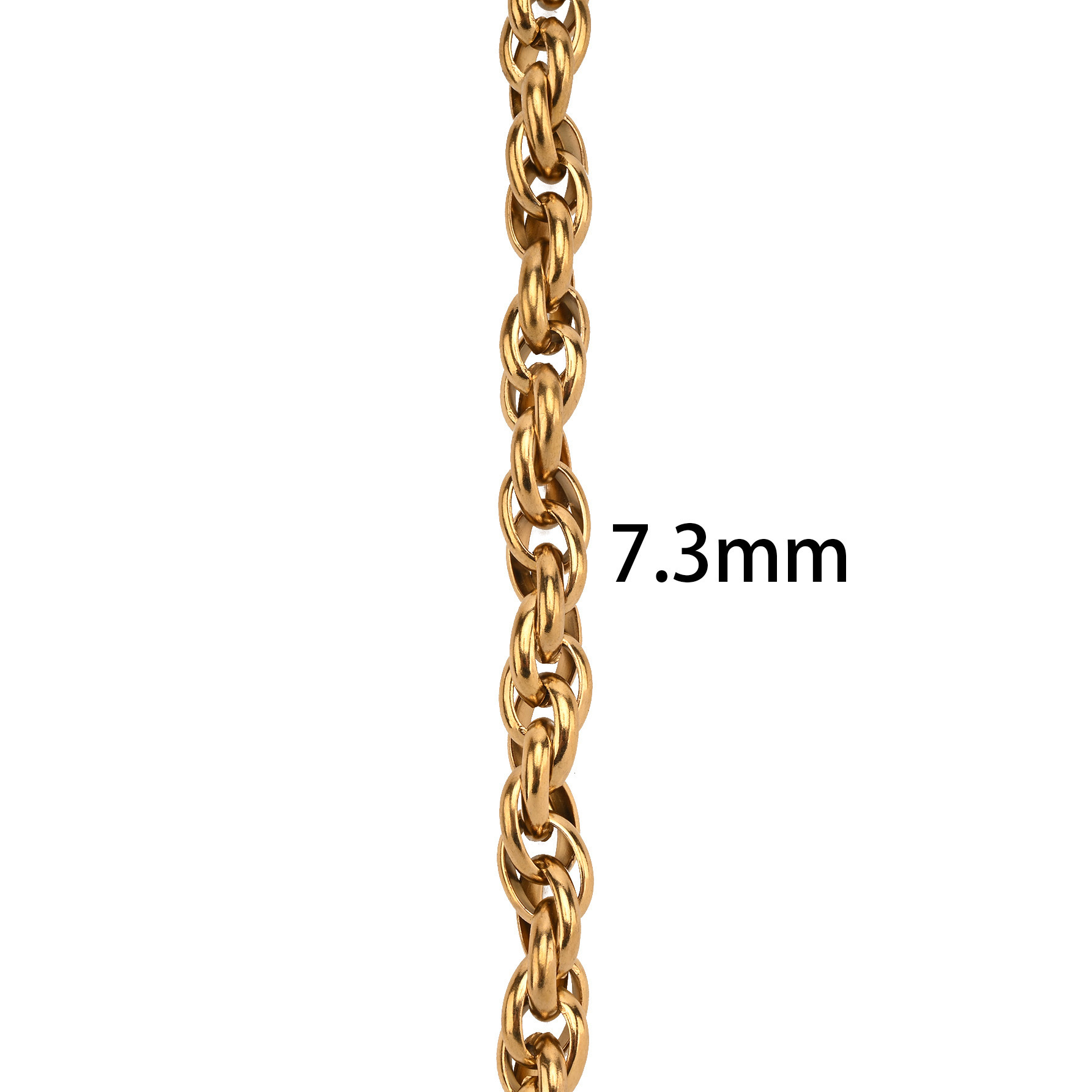Boucle double ovale 7,3 mm