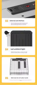 Son Model çok fonksiyonlu akıllı valiz tek anahtar hız sınırı LED atmosfer lamba TSA gümrük arabası alüminyum çerçeve - Product Image 5