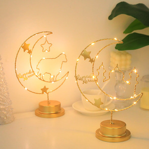 The new <strong>LED</strong> ironwork moon lamp is a Middle Eastern-style home decoration item with <strong>star</strong> and moon-shaped decorative night light - Product Image 2